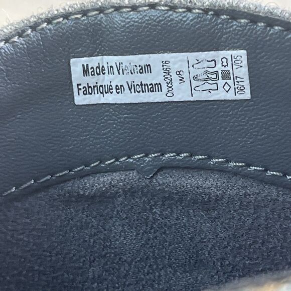 Crocs Womens Size 8 Gray Leather Wedge Zip Ankle Booties 204676 Dual Comfort - Picture 11 of 12